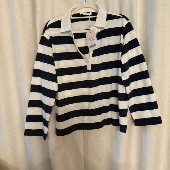 Everlane The Mariner Rugby Top – Navy/White Stripes – NWT – Size S - Picture 2 of 8